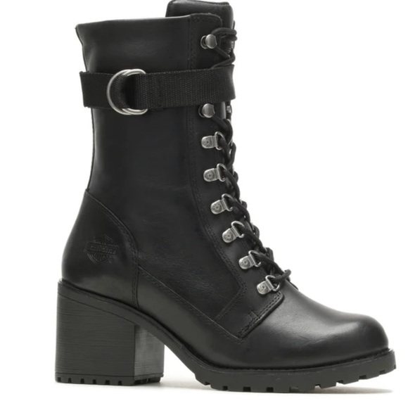 Harley-Davidson Leather Marinda 9" Lace Up Riding Boots Sz 11 NWT - Picture 2 of 10